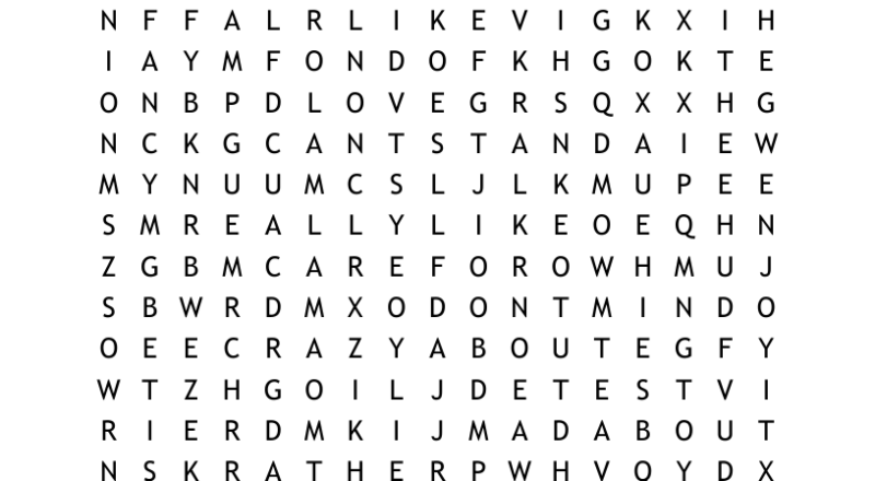 Likes Dislikes Word Search WordMint