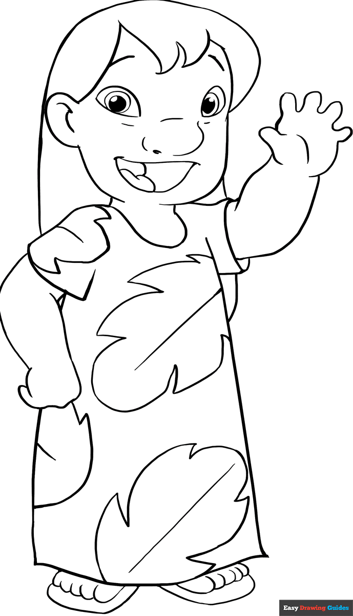 Lilo From Lilo And Stitch Coloring Page Easy Drawing Guides Lilo From Lilo And Stitch Coloring Page Easy Drawing Guides