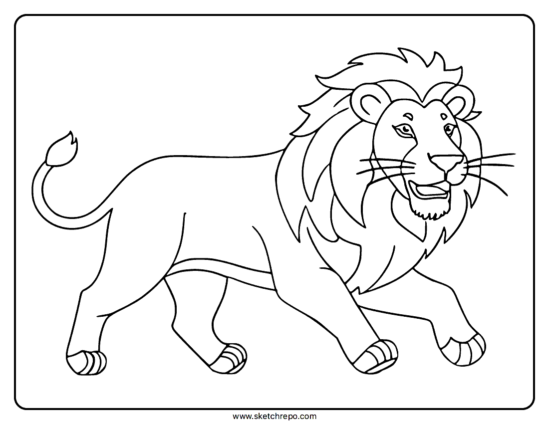 lion coloring page