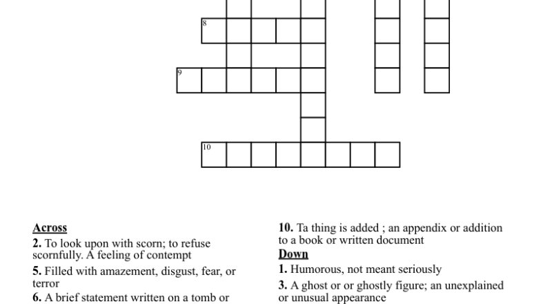 List 9 Crossword WordMint