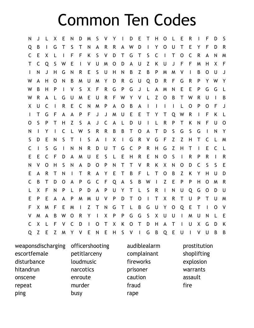 Little Clues To Convict Word Search WordMint
