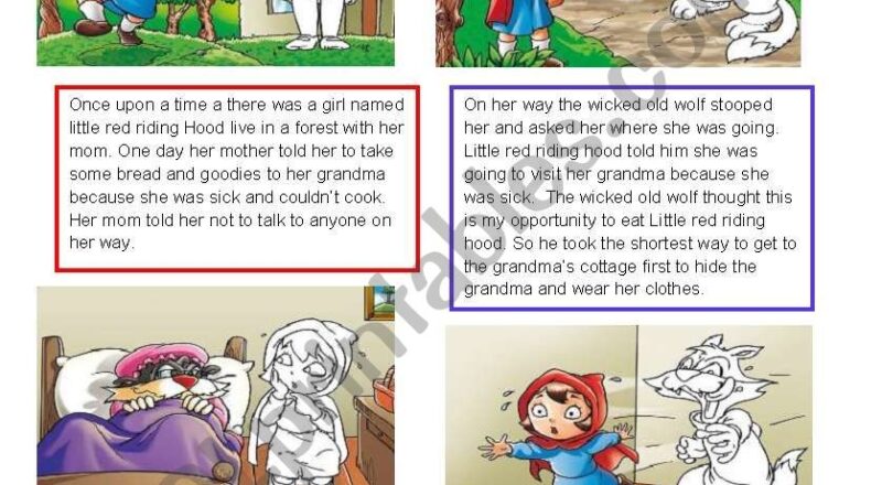 LITTLE RED RIDING HOOD ESL Worksheet By Lilianamontoya13