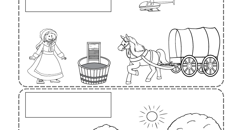 Long Ago And Today Worksheet Free Printable Digital PDF
