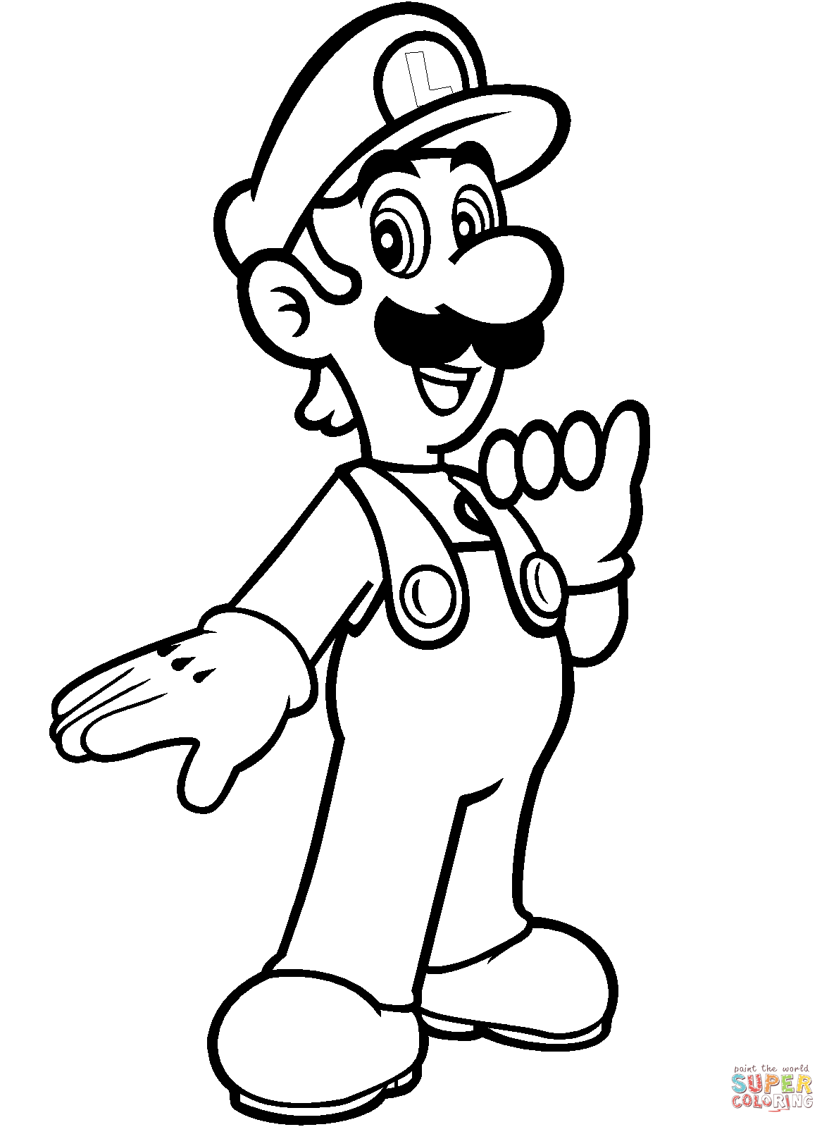 Luigi 10 Free Printable Coloring Pages