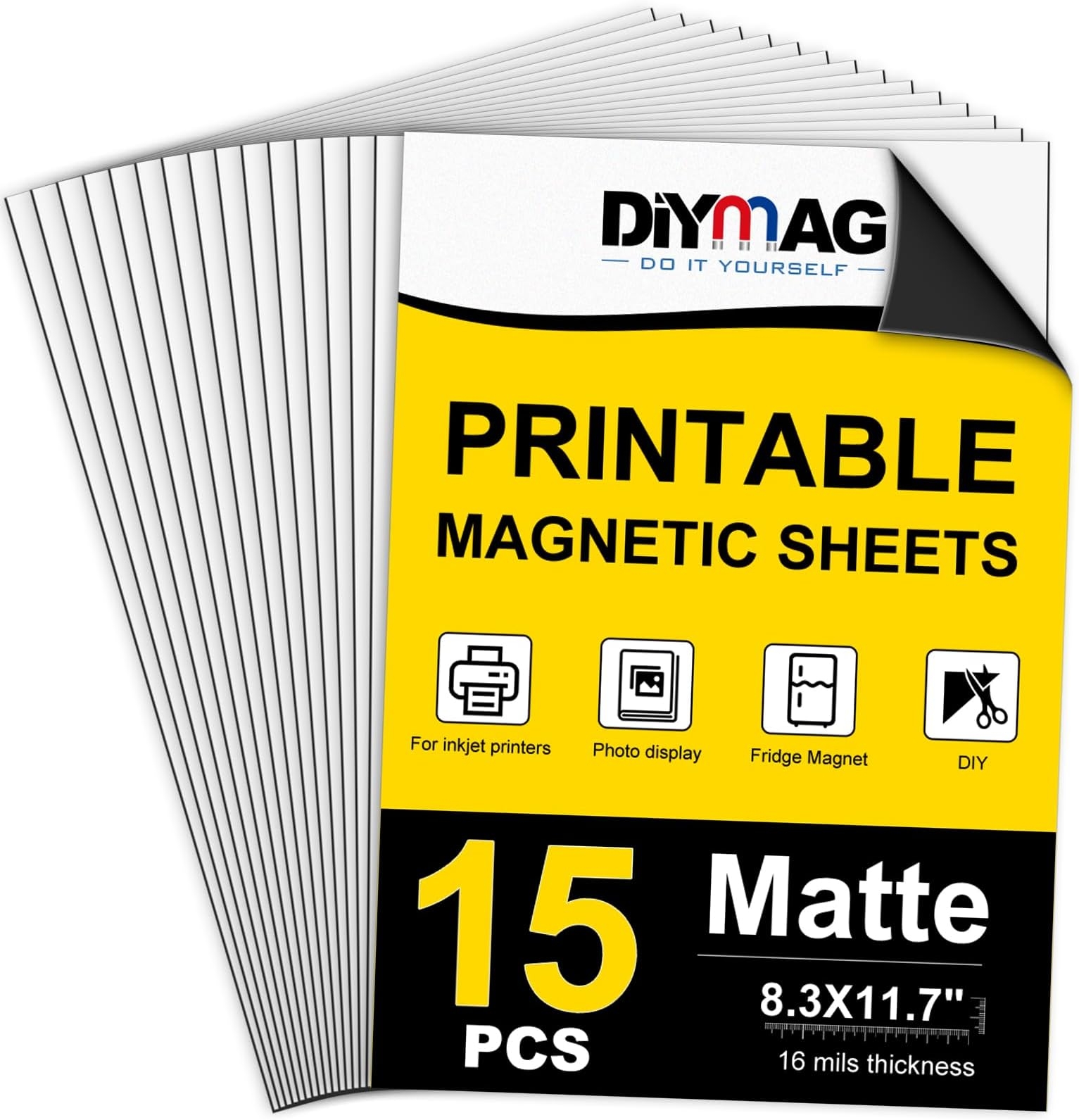 Magnetic Sheet Uinkit 18 Sheets Printable S Non Adhesive 13 5mil 8 5 X Magnetic Paper