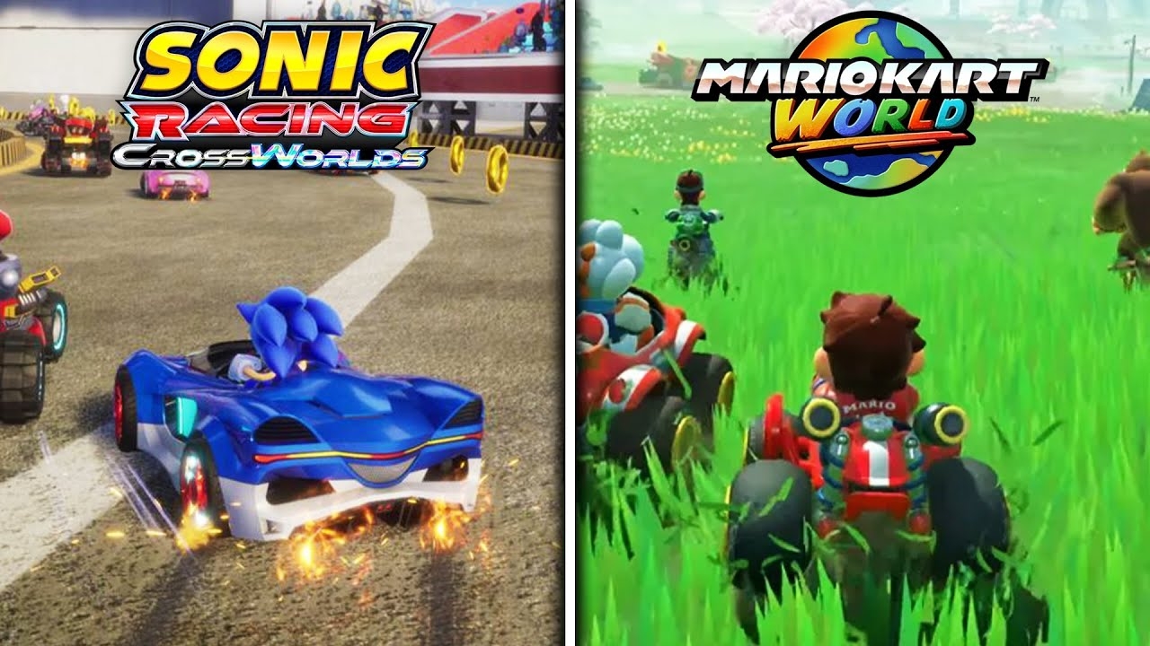 Mario Kart World VS Sonic Racing CrossWords Comparison Which Is Better YouTube