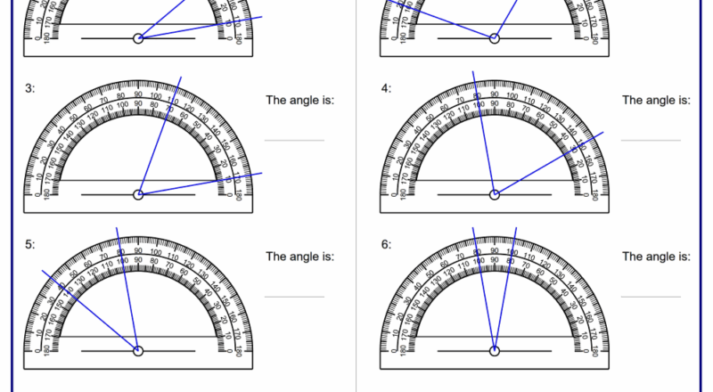 Measuring Angles With A Protractor Worksheet Free Printable PDFs