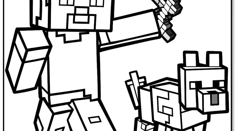 Minecraft Steve Coloring Pages Free Printable