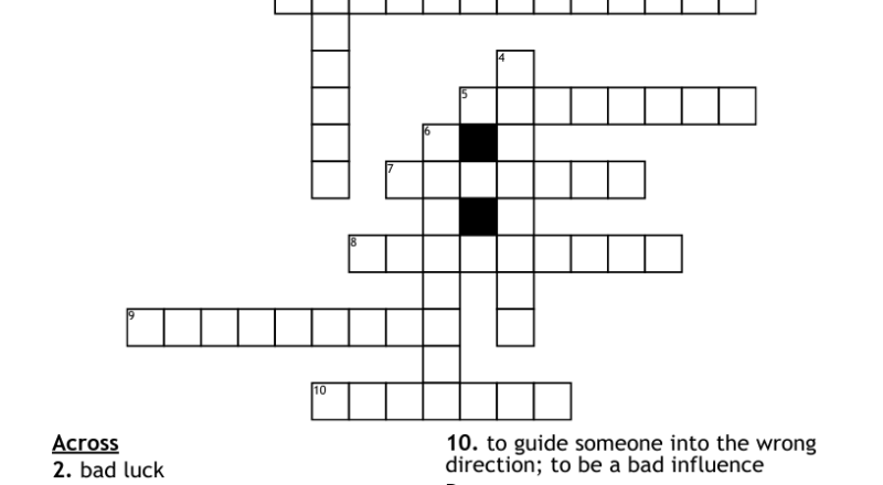 Mis Badly Or Bad Wrong Crossword WordMint