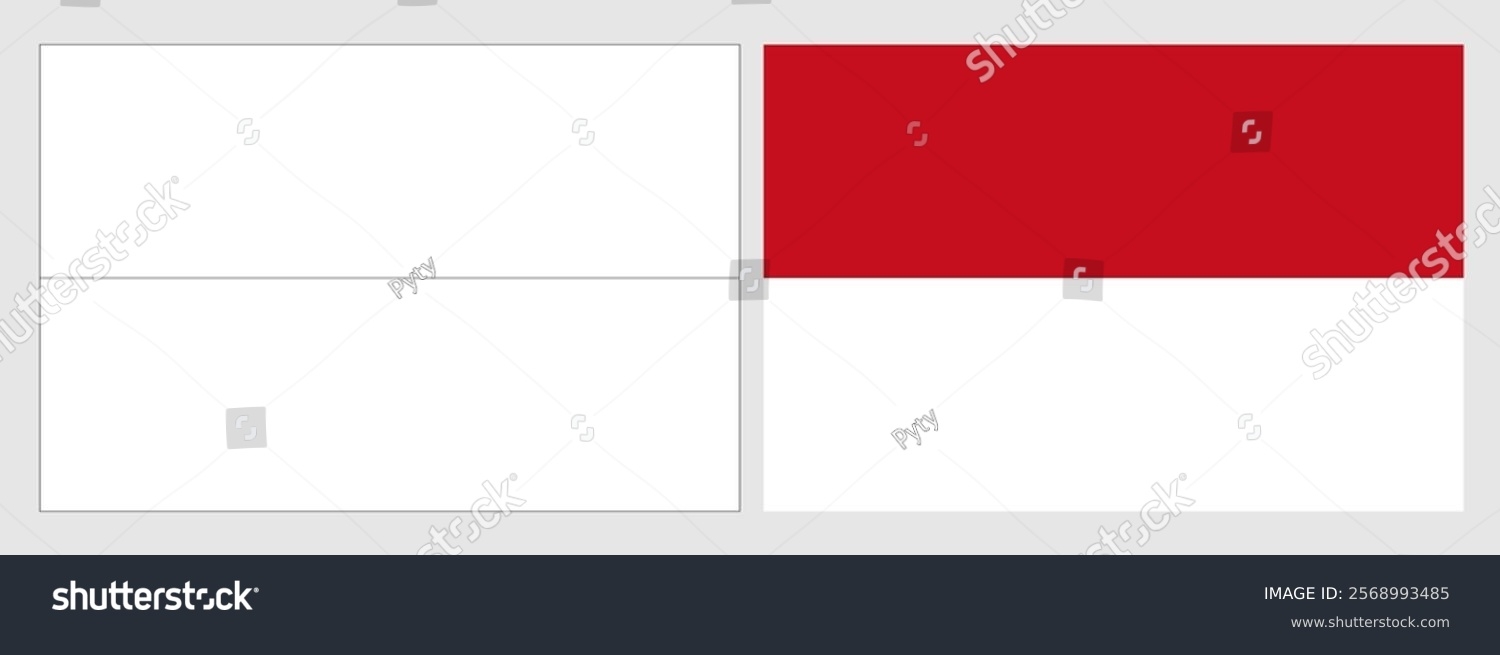 Monaco Flag Coloring Page Set White Image Vectorielle De Stock libre De Droits 2568993485 Shutterstock Monaco Flag Coloring Page Set White Image Vectorielle De Stock libre De Droits 2568993485 Shutterstock