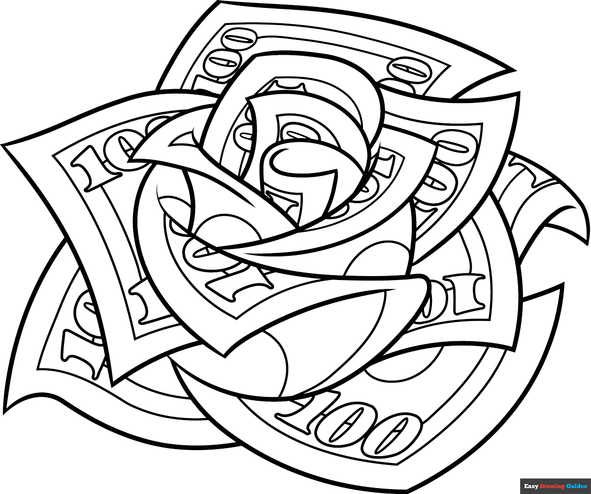money coloring pages
