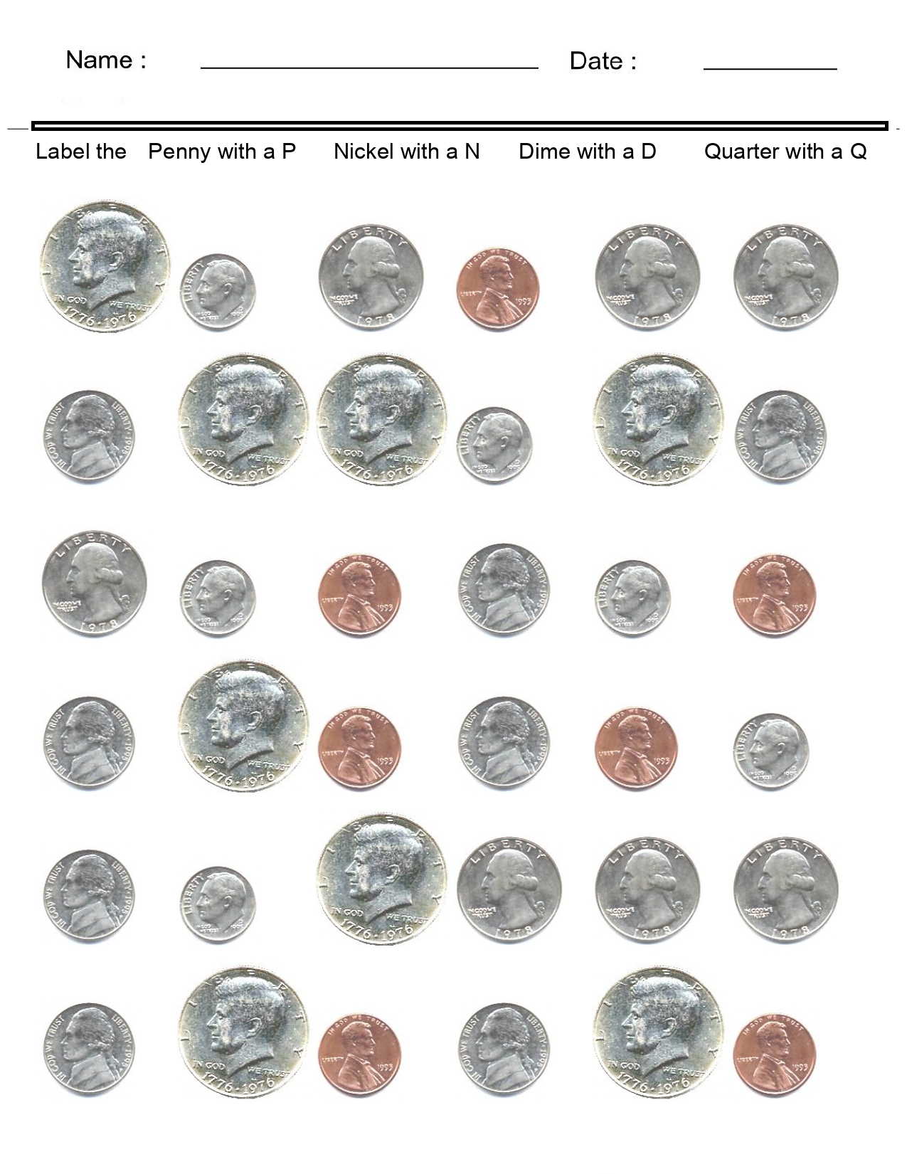 Money Worksheets Identify The Coins Worksheet Made By Teachers