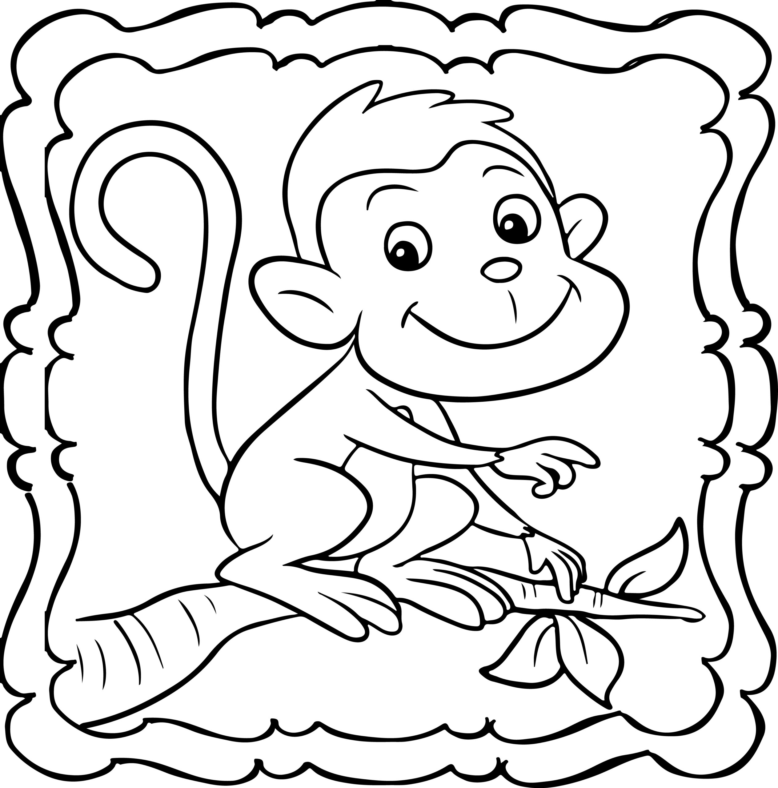 Monkey Coloring Book Easy And Fun Monkeys Coloring Book For Kids Made By Teachers