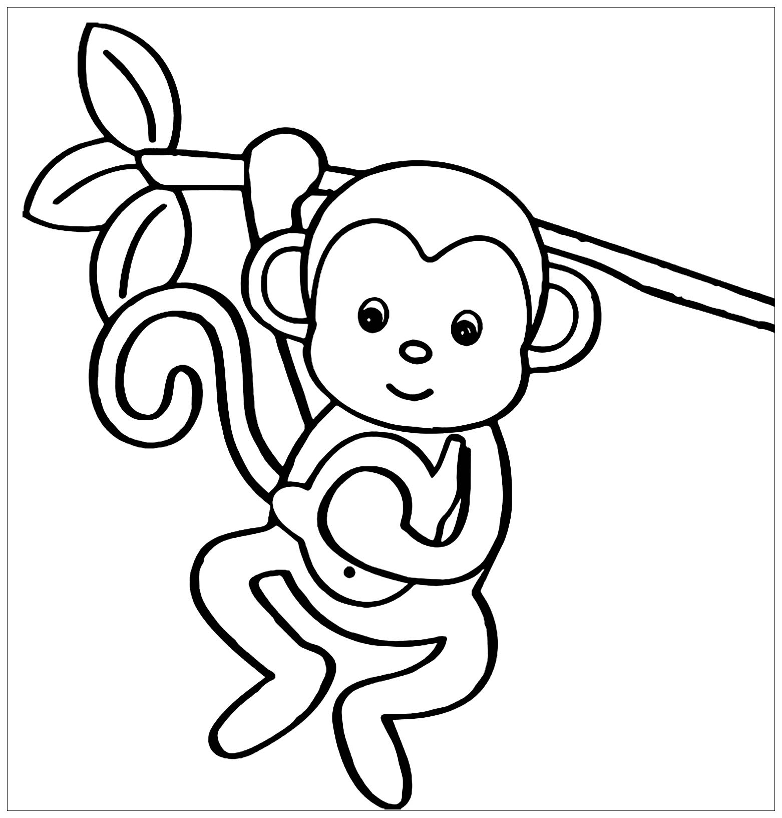 monkey coloring pages monkey coloring pages