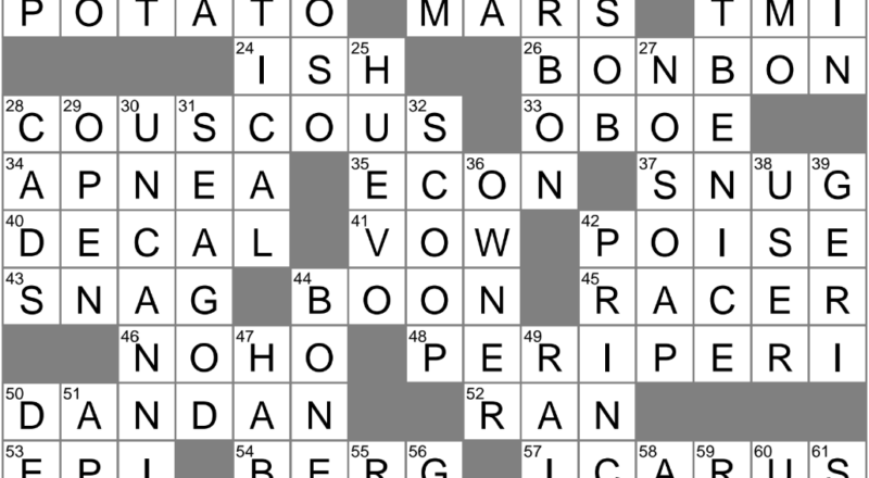 Most Mysterious Crossword Clue Archives LAXCrossword