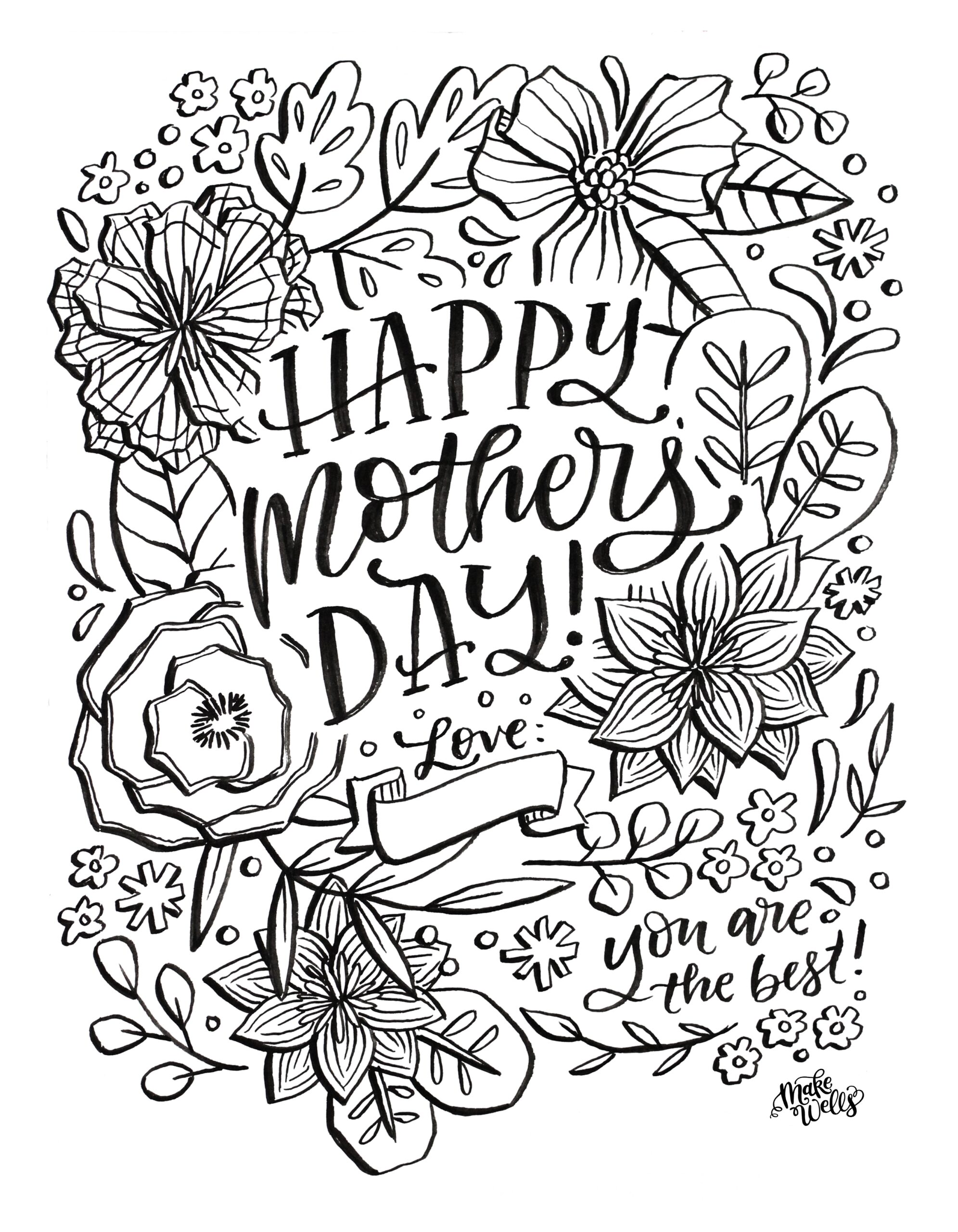 mothers day coloring pages mothers day coloring pages