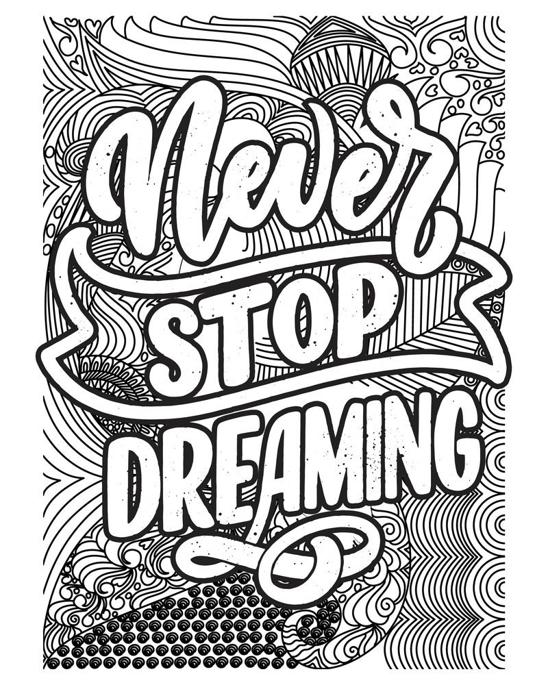 Motivational Quotes Coloring Pages Self Care Activity digital File Etsy