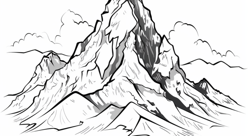 Mountain Coloring Pages Free Printable