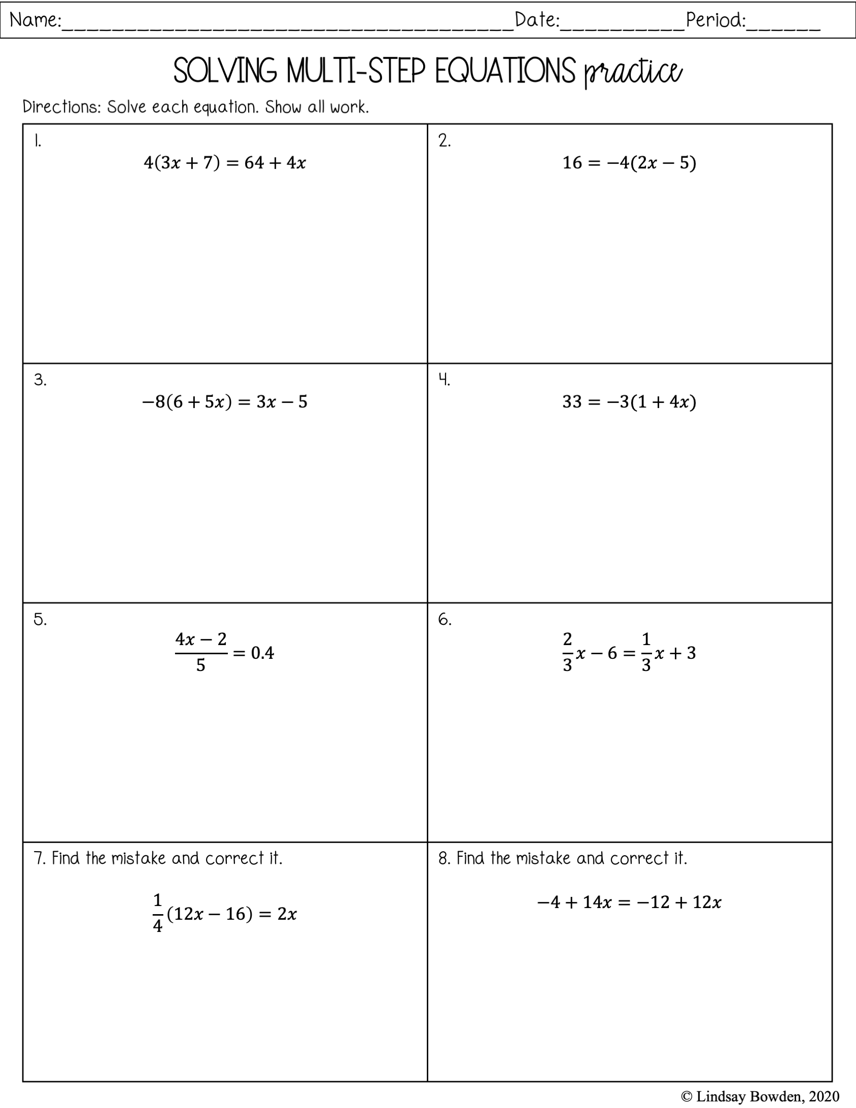 solving multi step equations worksheets pdf solving multi step equations worksheets pdf