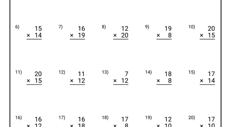 Multiplication Math Workbook For Grade 5 100 Practice Pages 100 Day Multiplication Worksheet Made By Teachers