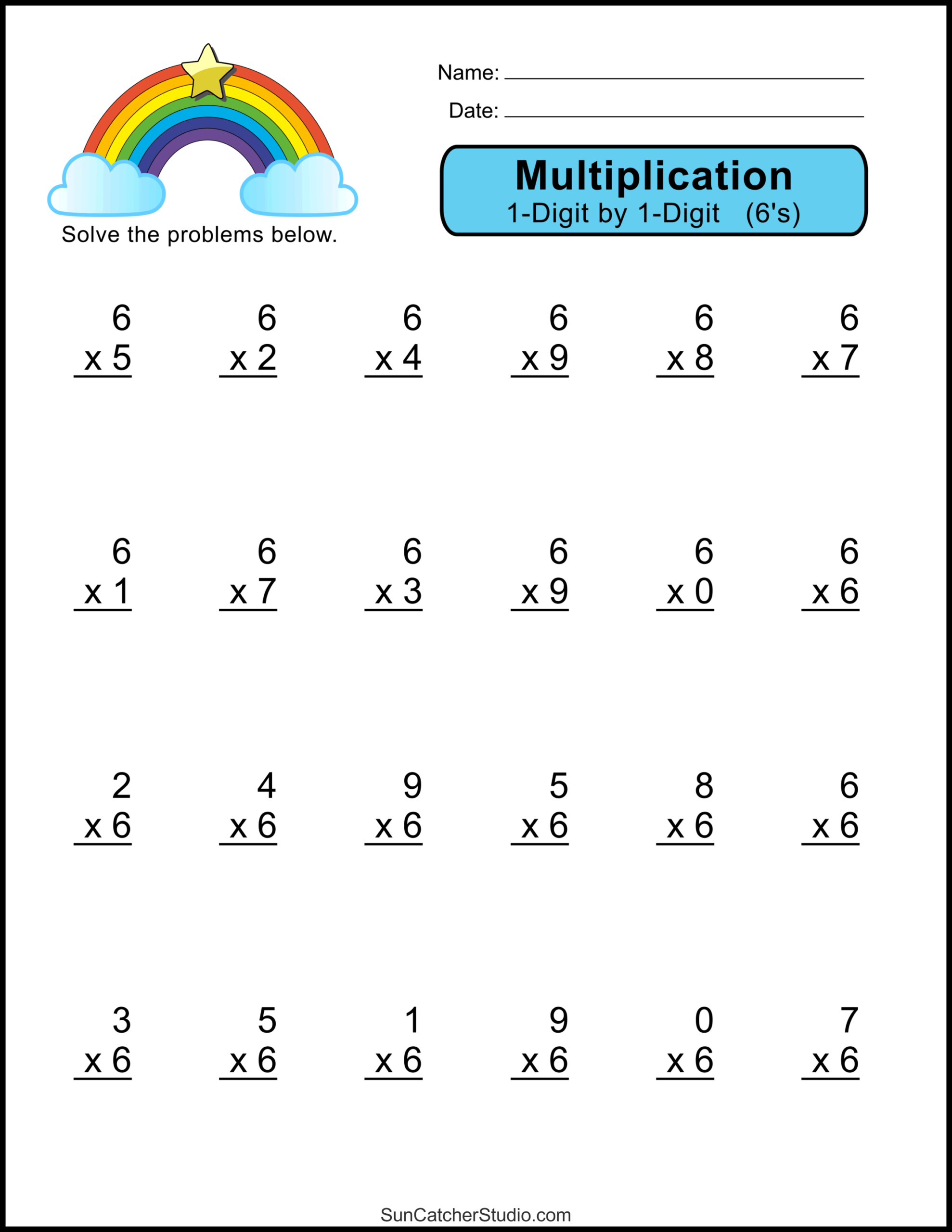 printable multiplication worksheets