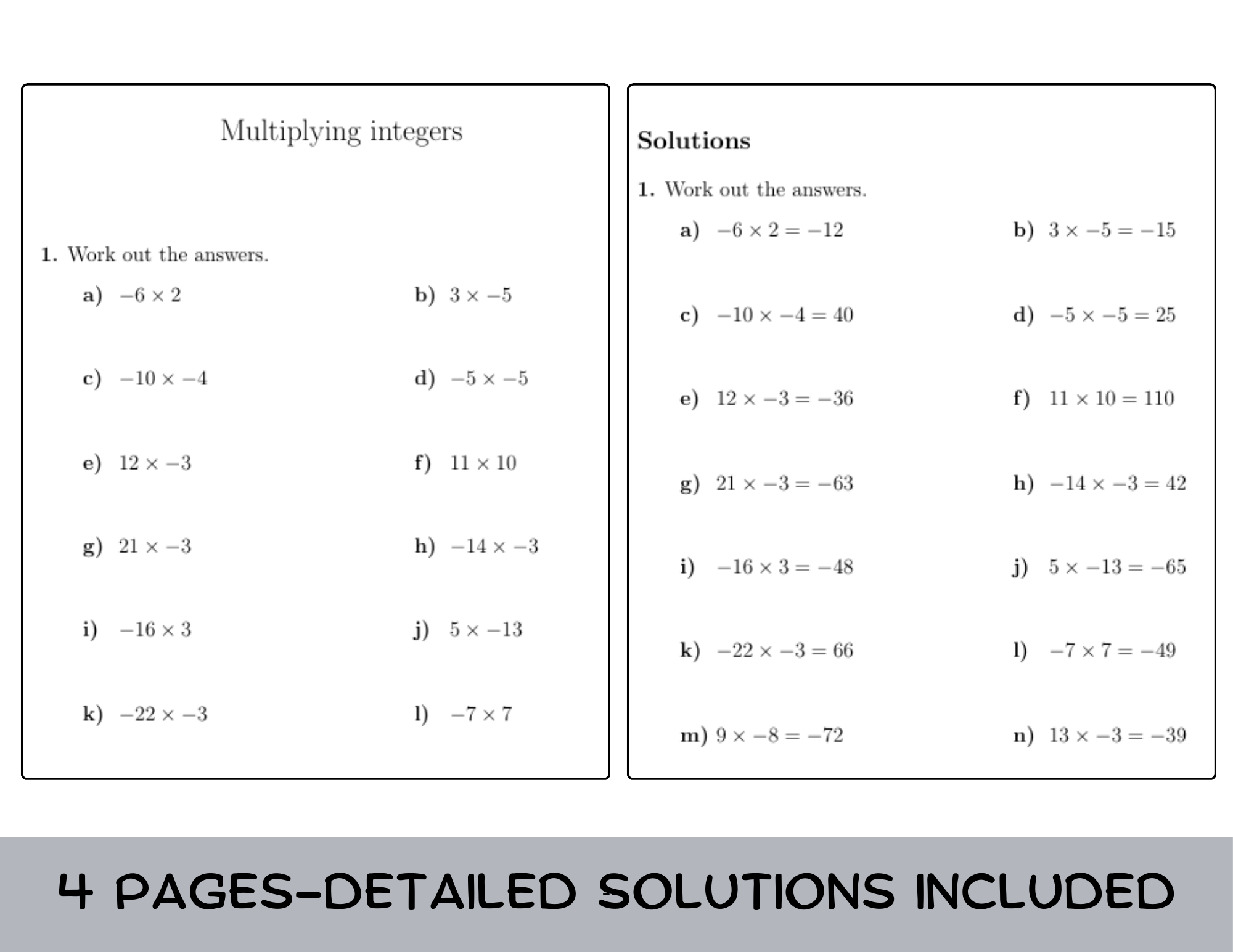 multiplying integers worksheet multiplying integers worksheet