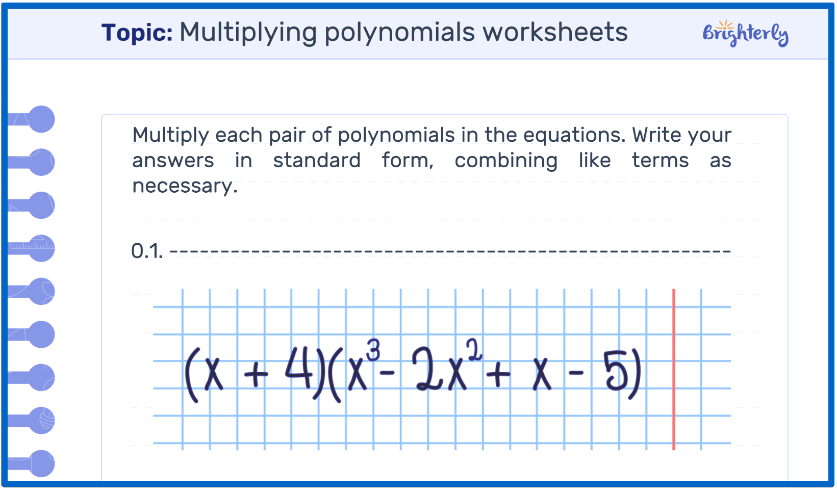 multiplying polynomials by polynomials worksheet multiplying polynomials by polynomials worksheet