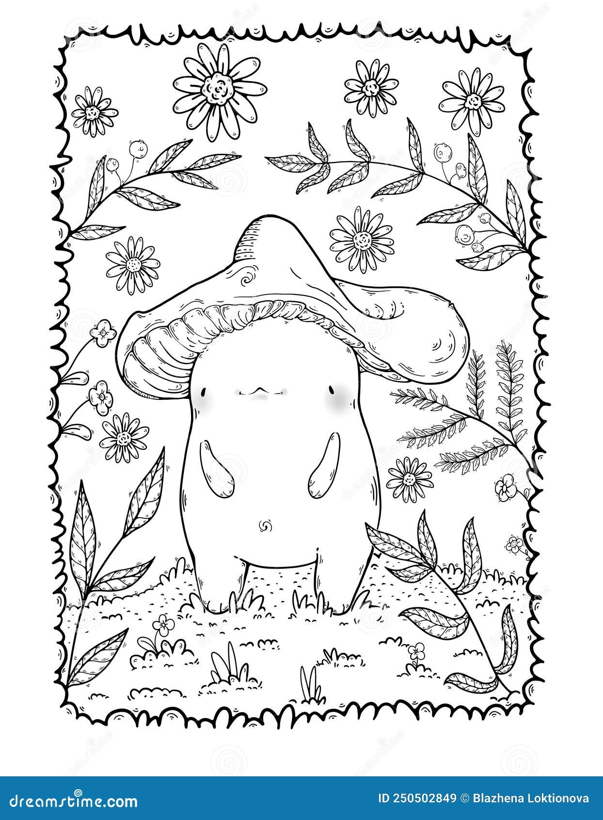 Mushroom Coloring Page For Calmness And Inspiration Stock Image Illustration Of Clothing Cute 250502849 Mushroom Coloring Page For Calmness And Inspiration Stock Image Illustration Of Clothing Cute 250502849