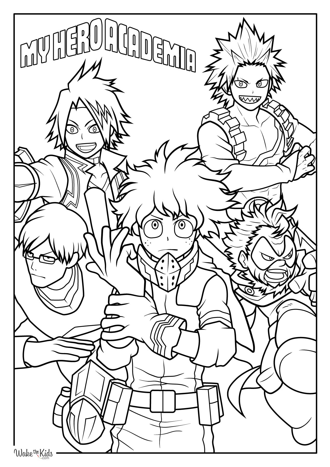 my hero academia coloring pages