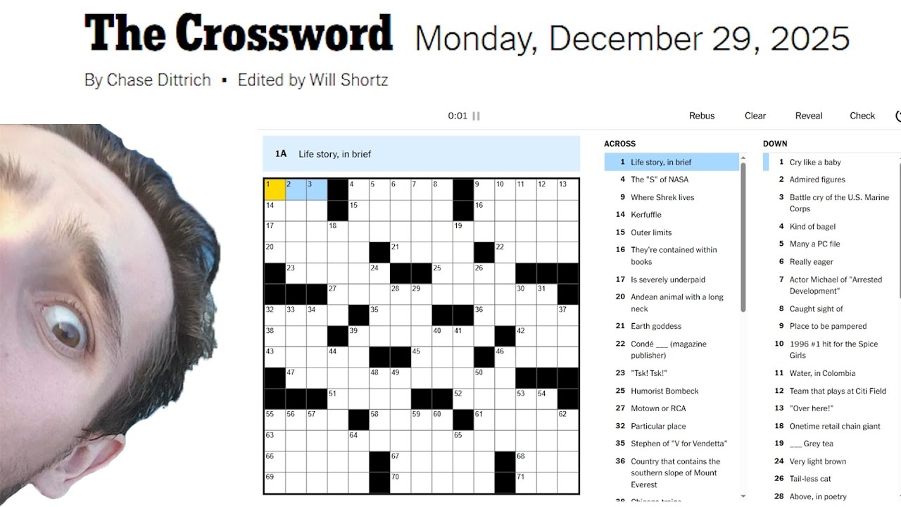 My Last Crossword Of The Year NYT Crossword Monday December 29 YouTube