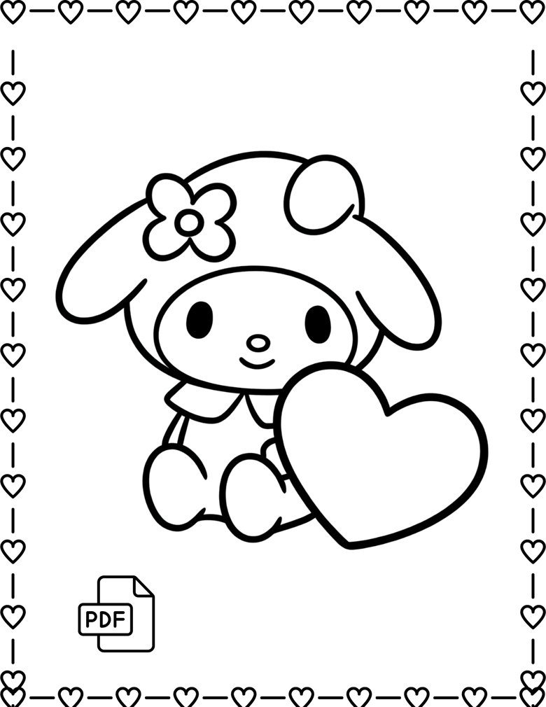 my melody coloring page