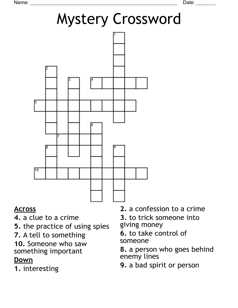 Mystery Crossword WordMint