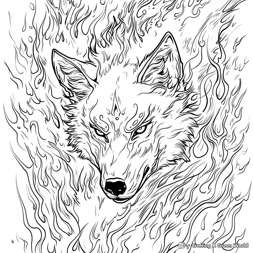 Mythical Wolf Coloring Pages Free Printable 