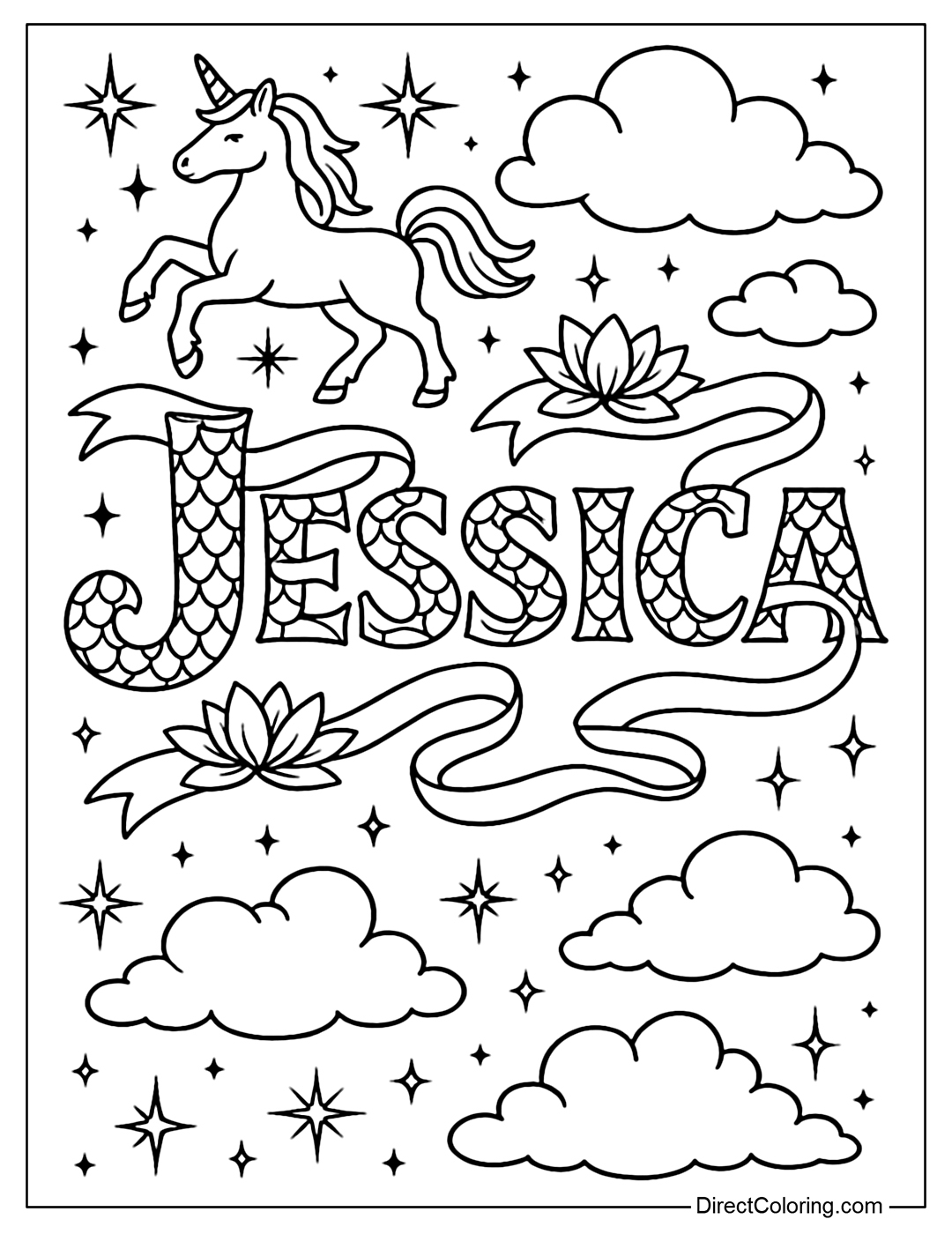name coloring pages