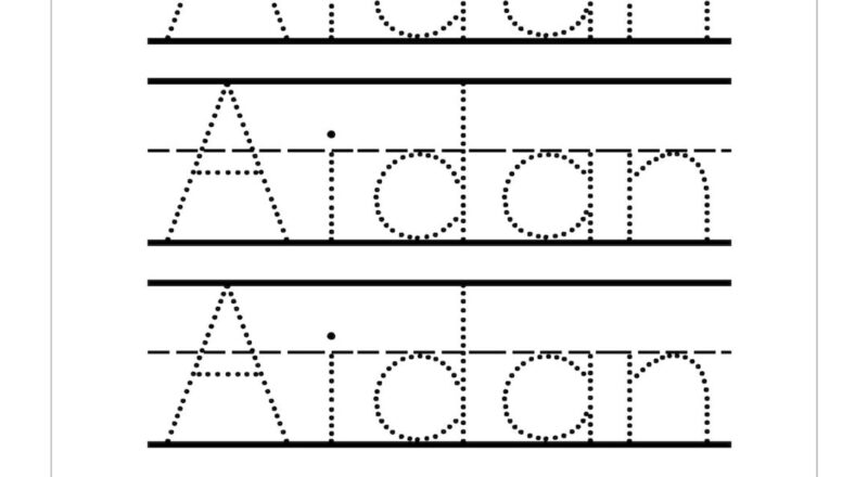 Name Trace Worksheet DIGITAL FILE Printable For Pre Schoolers kindergarteners Etsy