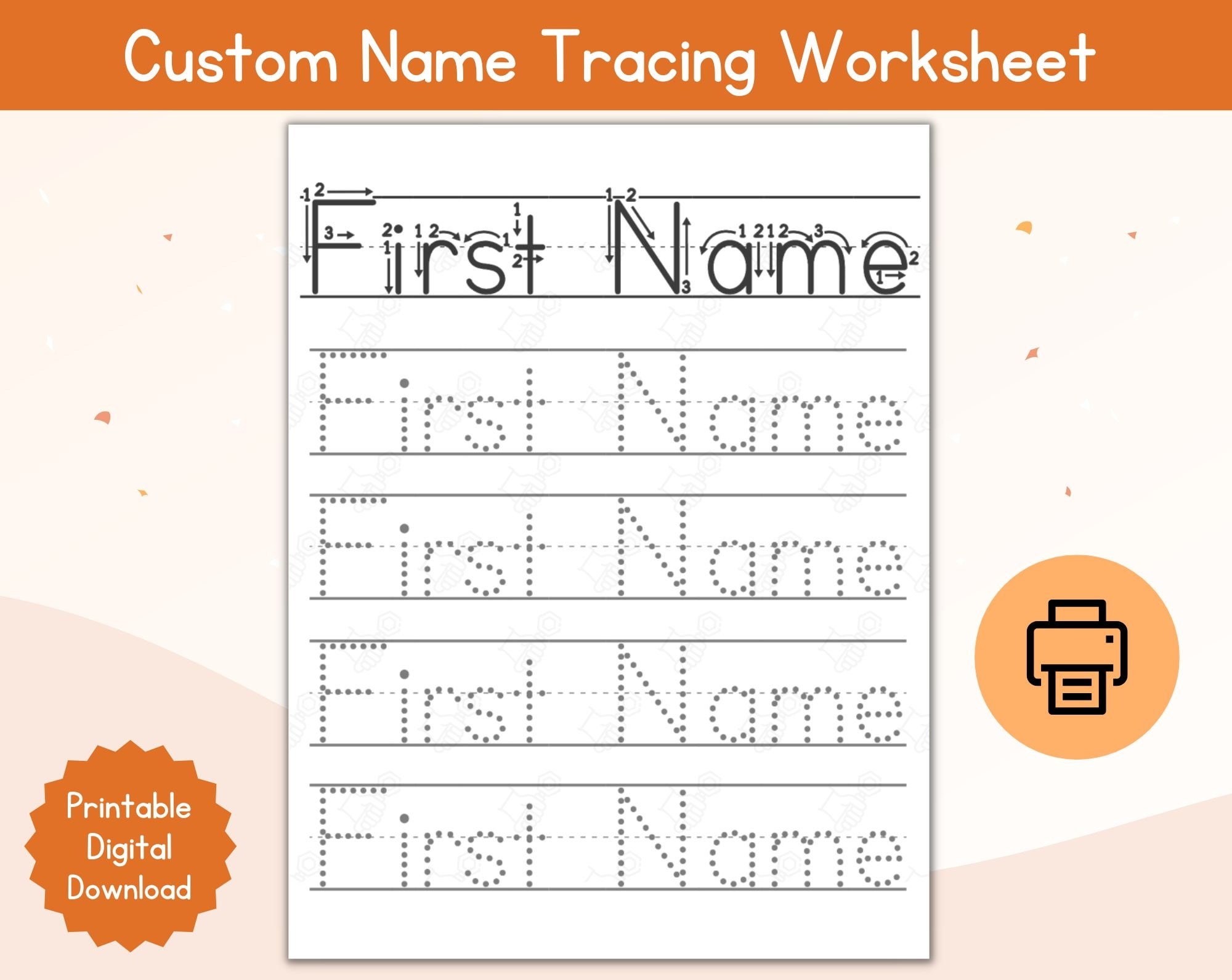 printable name tracing