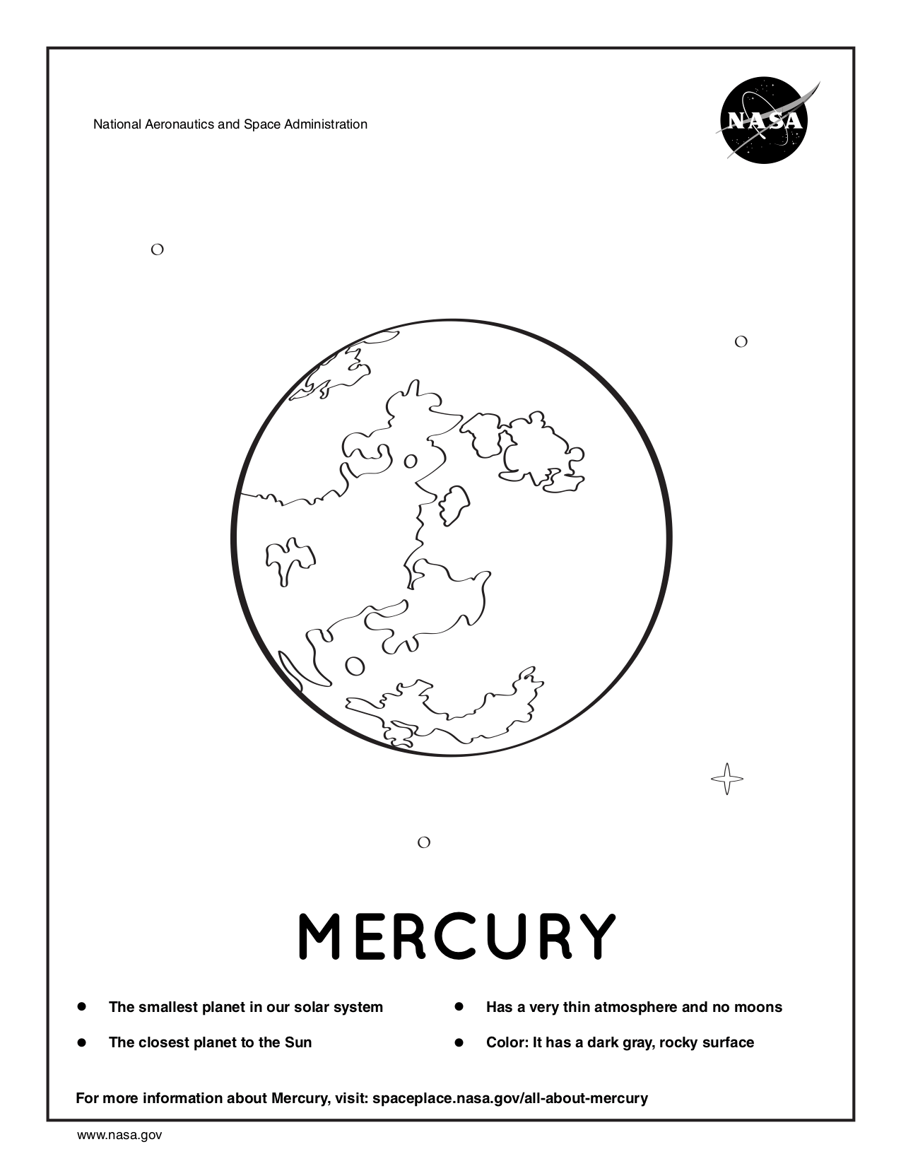 NASA Coloring Pages NASA Space Place NASA Science For Kids