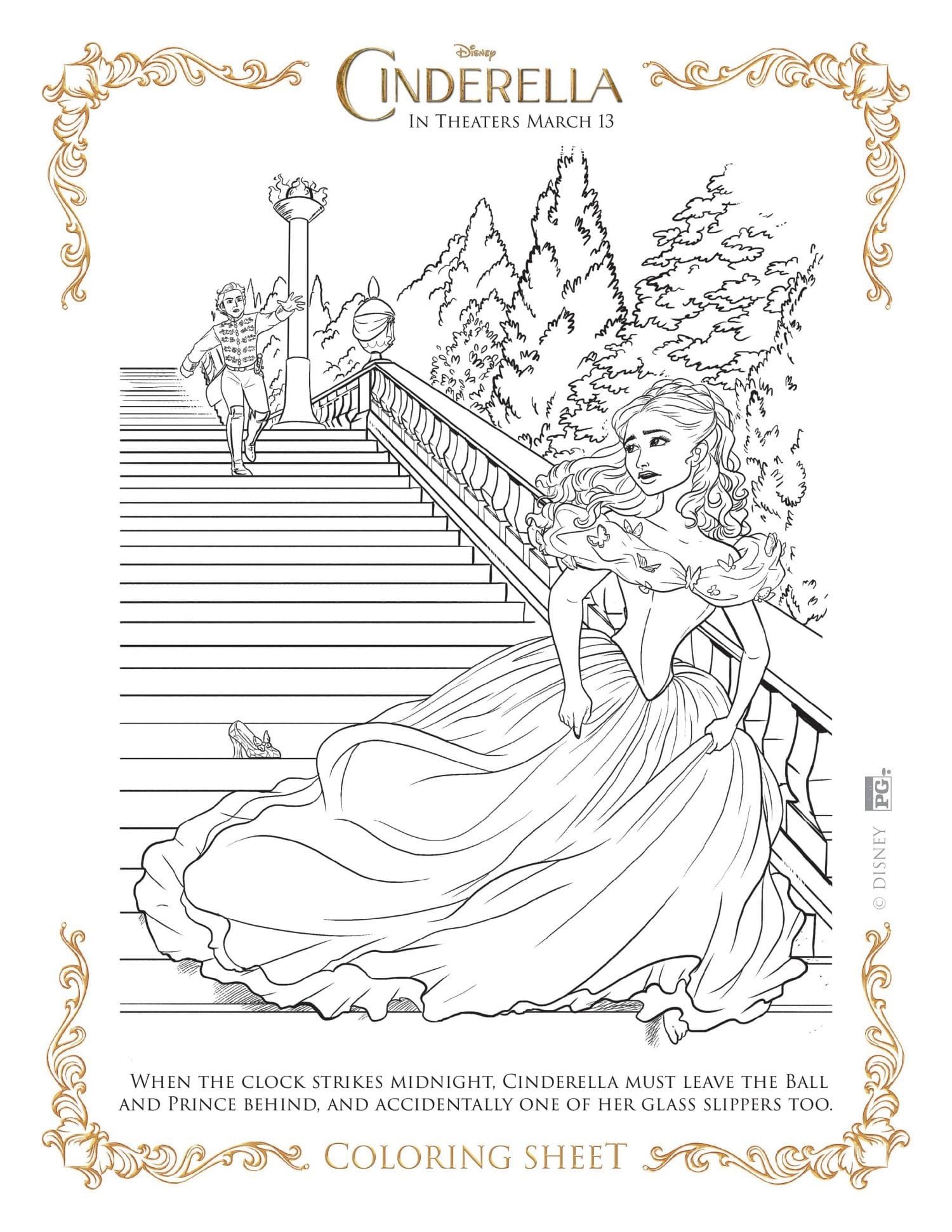 cinderella coloring pages