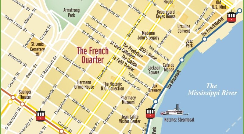 New Orleans French Quarter Map Ontheworldmap