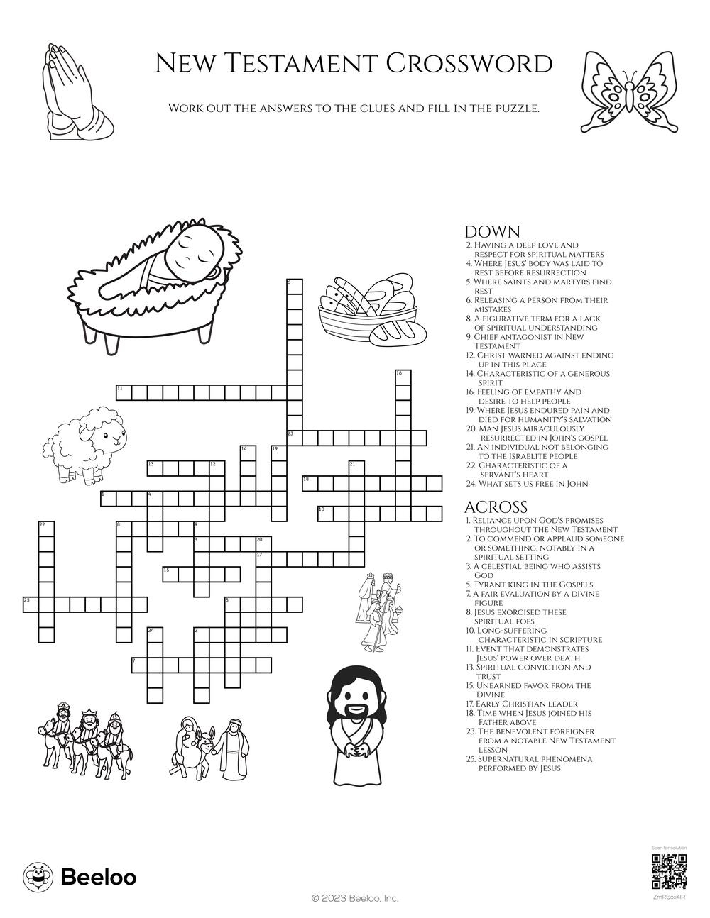 New Testament Crossword Beeloo Printable Crafts And Activities For Kids