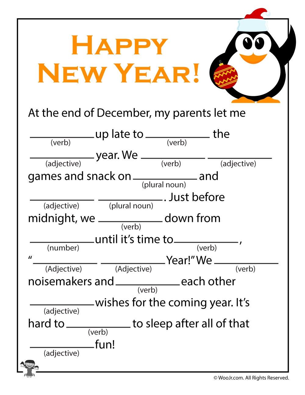 New Years Ad Libs Printable Games Woo Jr Kids Activities Children s Publishing