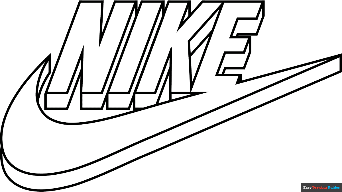 Nike Logo Coloring Page Easy Drawing Guides Nike Logo Coloring Page Easy Drawing Guides