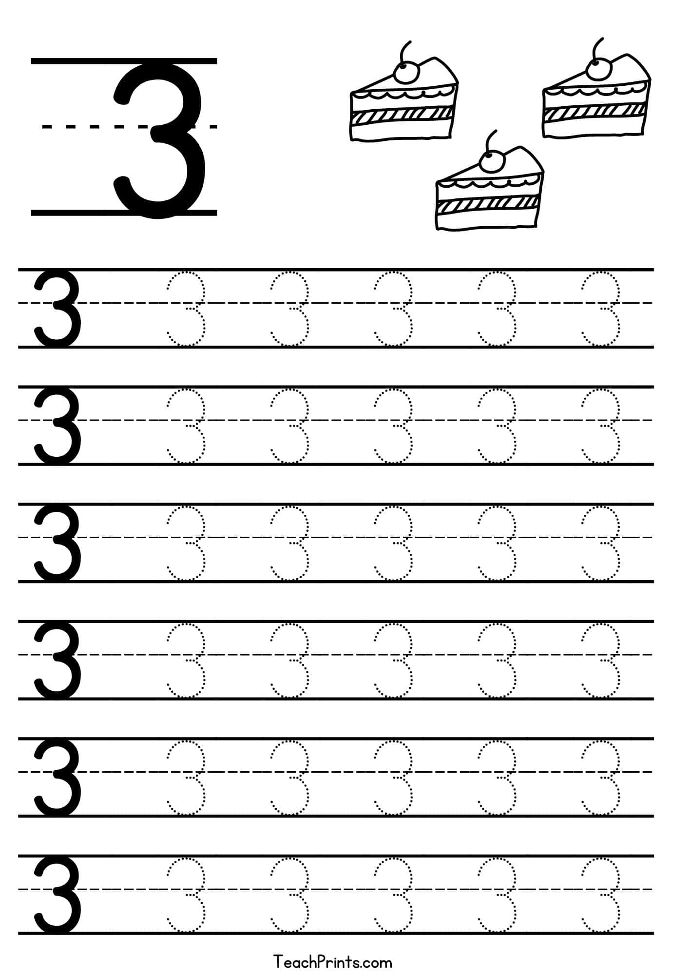 number tracing worksheet
