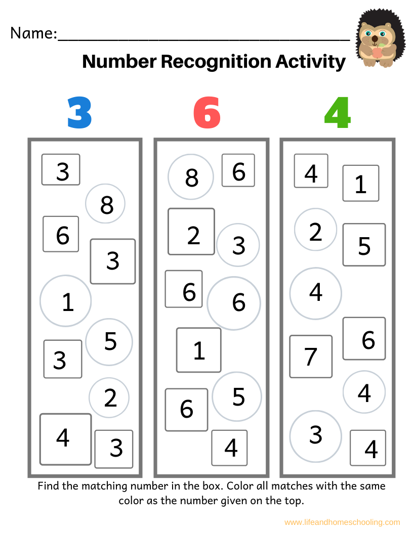 Number Recognition Activity Worksheets Made By Teachers Number Recognition Activity Worksheets Made By Teachers