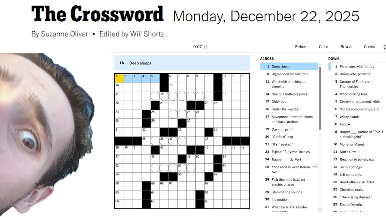 NYT Crossword Monday December 22 YouTube NYT Crossword Monday December 22 YouTube