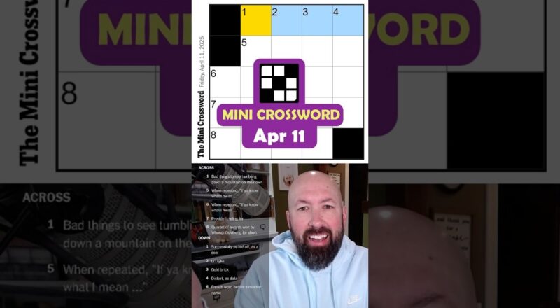 NYT Mini Crossword Apr 11 YouTube