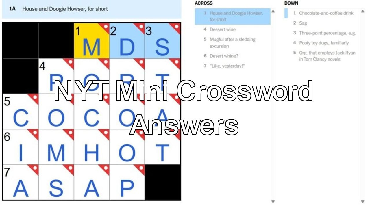 NYT Mini Crossword June 13 2025 What Is House And Doogie Howser For Short Answer H2S Media