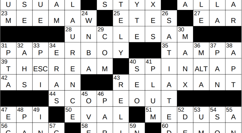 NYXCrossword Answers To The New York Times Crossword