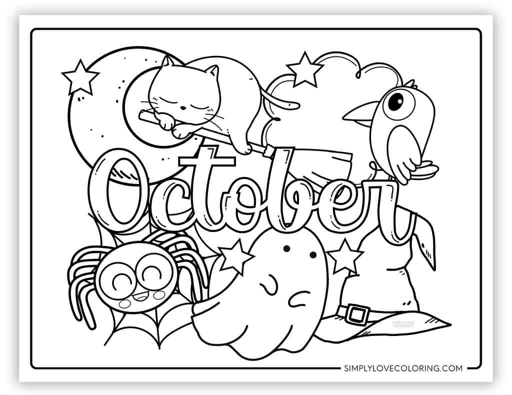 October Coloring Pages Free PDF Printables Simply Love Coloring
