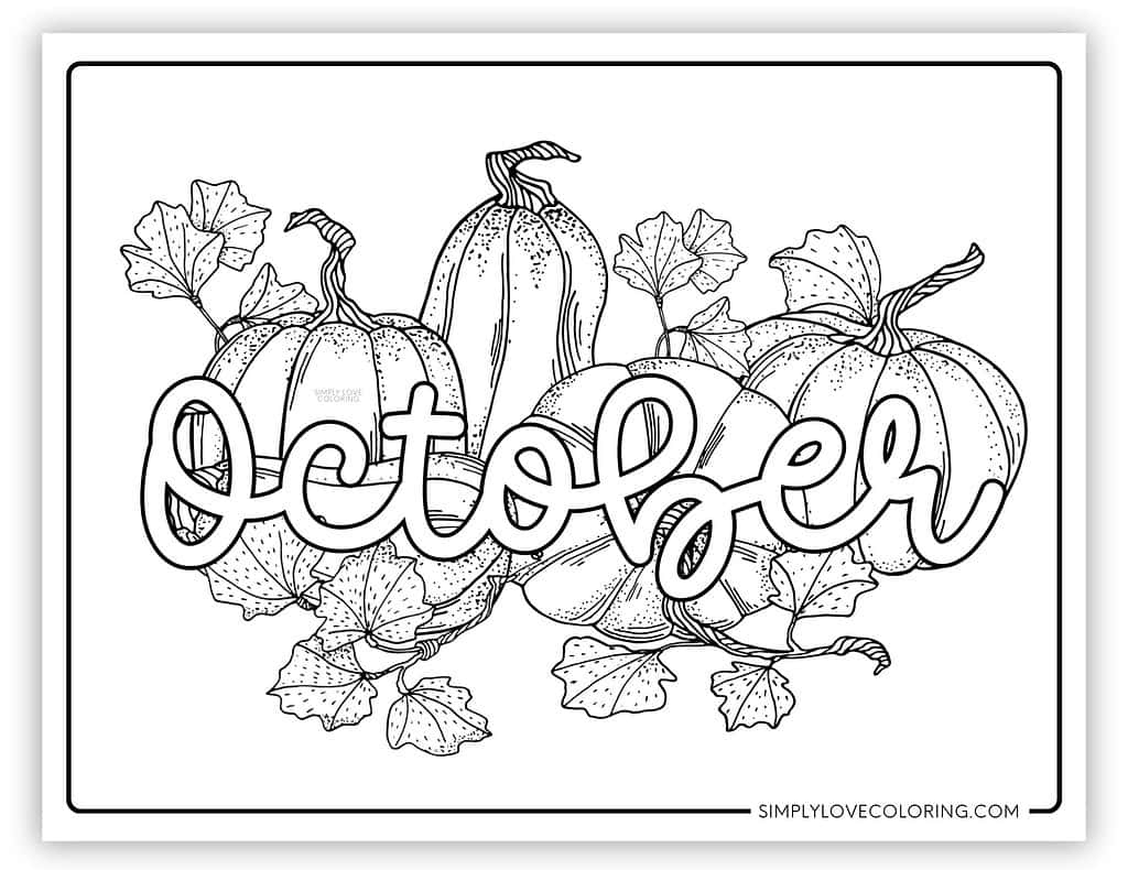 October Coloring Pages Free PDF Printables Simply Love Coloring